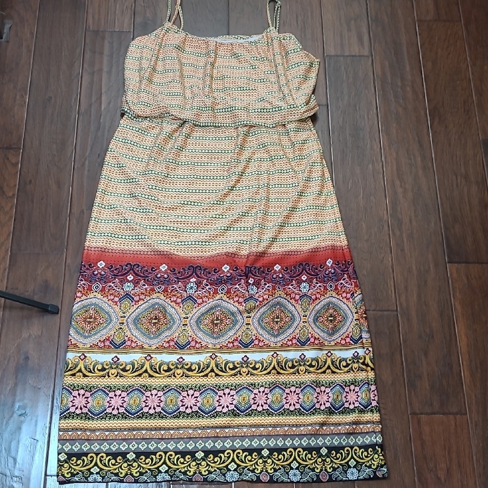 Magic Sleeveless Colorful Bohemian Maxi Dress size 3X